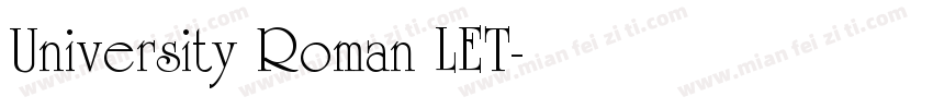 University Roman LET字体转换